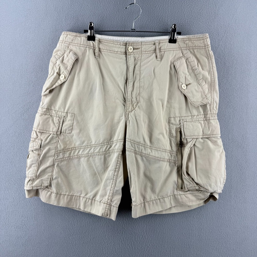 Vintage Polo Ralph Lauren Shorts Mens‎ 35 Beige Cotton Cargo Paratrooper